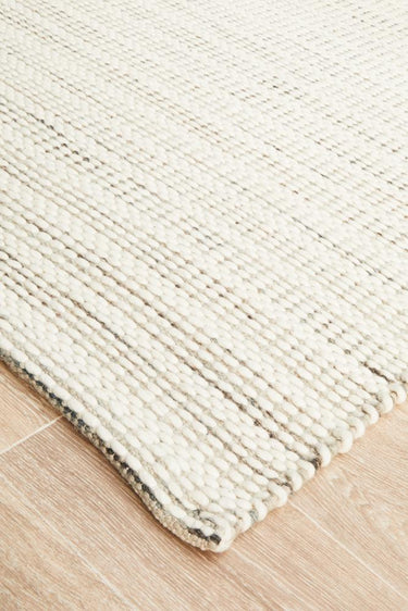 Vera Scandi Natural Flatweave Felted Wool Rug